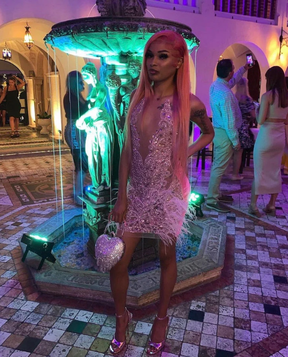 Luxurious Heavy Beaded Pink Homecoming Dress,22th Birthday Outfit Dress Y1828