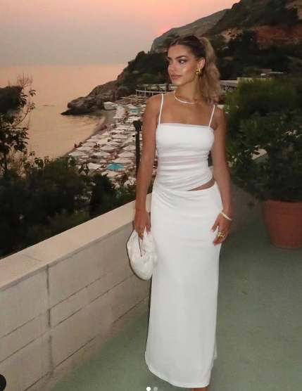 Sexy White Tight Evening Dress, Aesthetic Outfit Dress Y4664