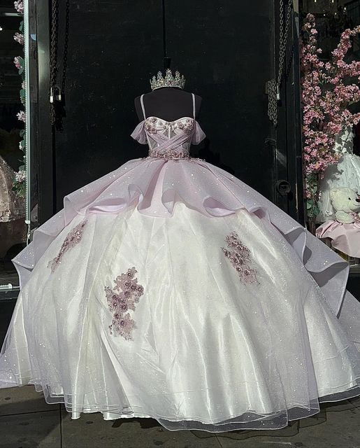 Chic A-line Spaghetti Straps Ball Gown,Sweet 16 Dress Y1918