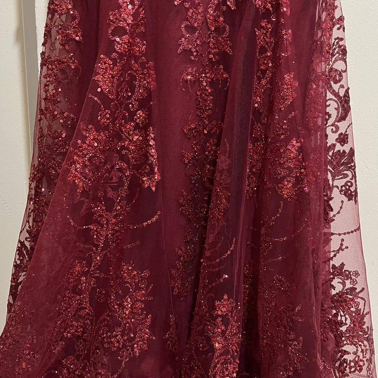Charming Red Mermaid Lace Appliques Prom Dress,Evening Dress,Winter Dance Dress Y4345