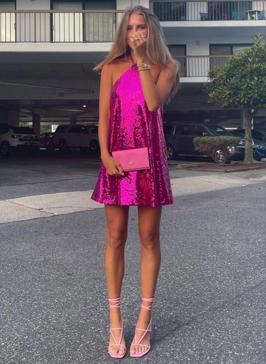 A-line Sequins Homecoming Dress,Party Dress Y2330