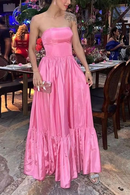 Pink Leg Split Prom Dress,Women Sexy Elegant Party Dresses Y3025