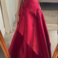 Elegant Burgundy 3D Flowers Off Shoulder Evening Dress A Line Prom Dress Y7637