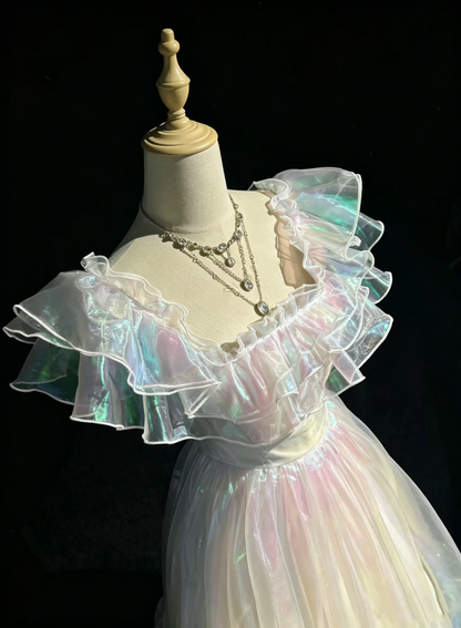 Classy Square Neck Ruffles Organza A Line Short Homecoming Dress Birthday Outfits SP2926