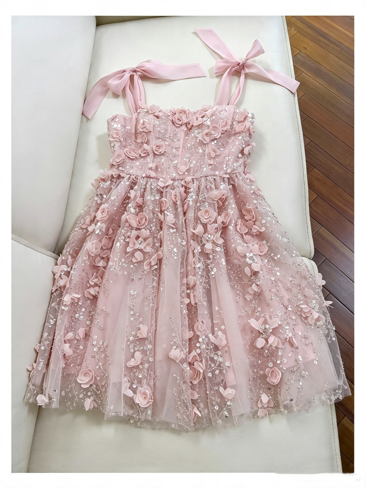 Elegant Spaghetti Straps Tulle Appliques A Line Short Homecoming Dress,Pink Mini 17th Birthday Outfits SP3266