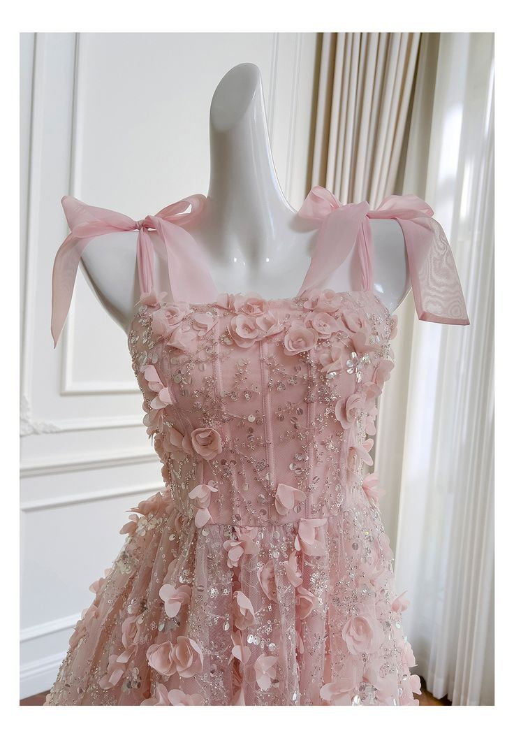 Elegant Spaghetti Straps Tulle Appliques A Line Short Homecoming Dress,Pink Mini 17th Birthday Outfits SP3266