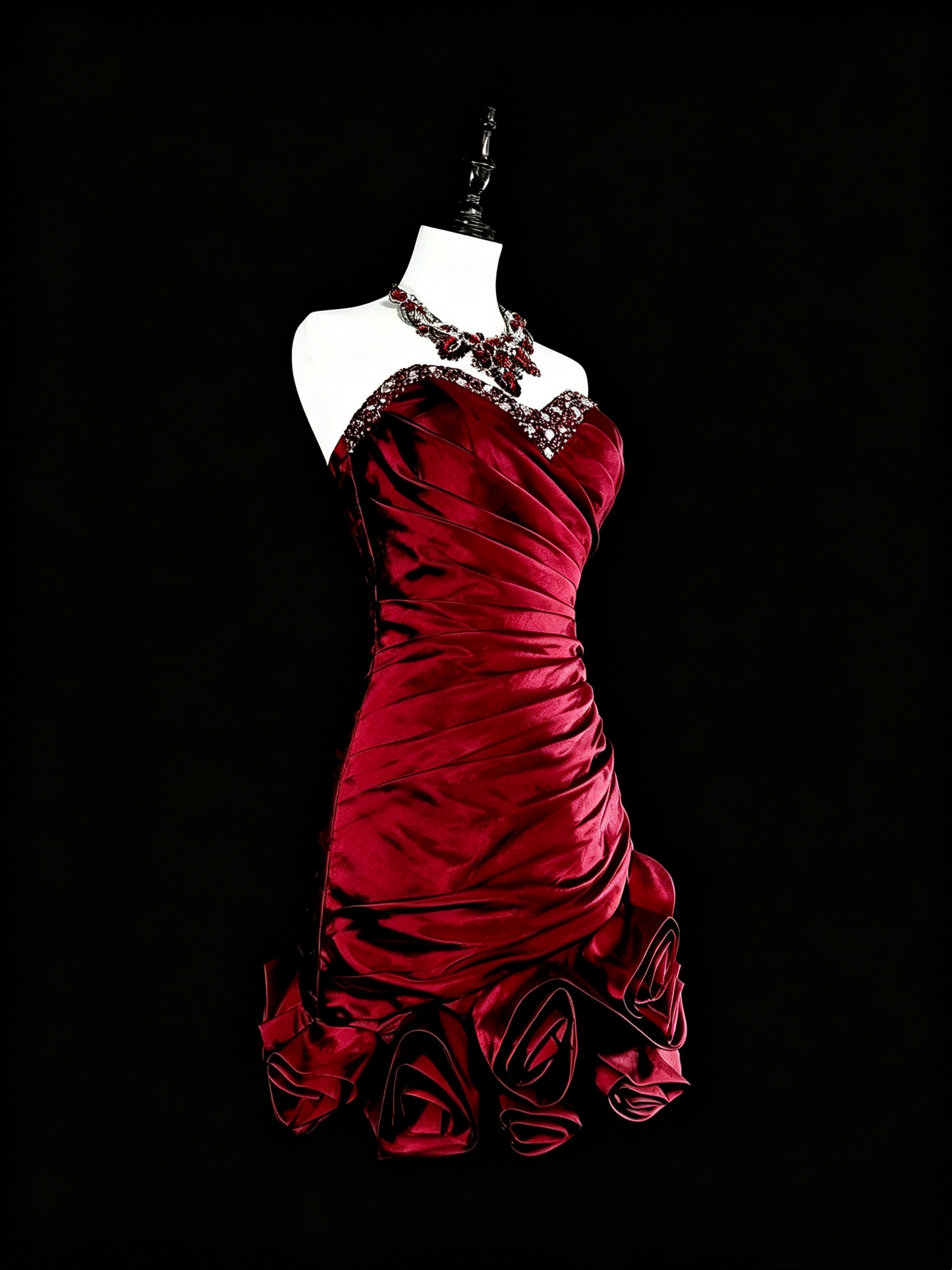 Elegant Sweetheart Neck Satin Pleated Beaded Short 7th Grade Homecoming Dress,Red Short Birthday Outfits SP3400