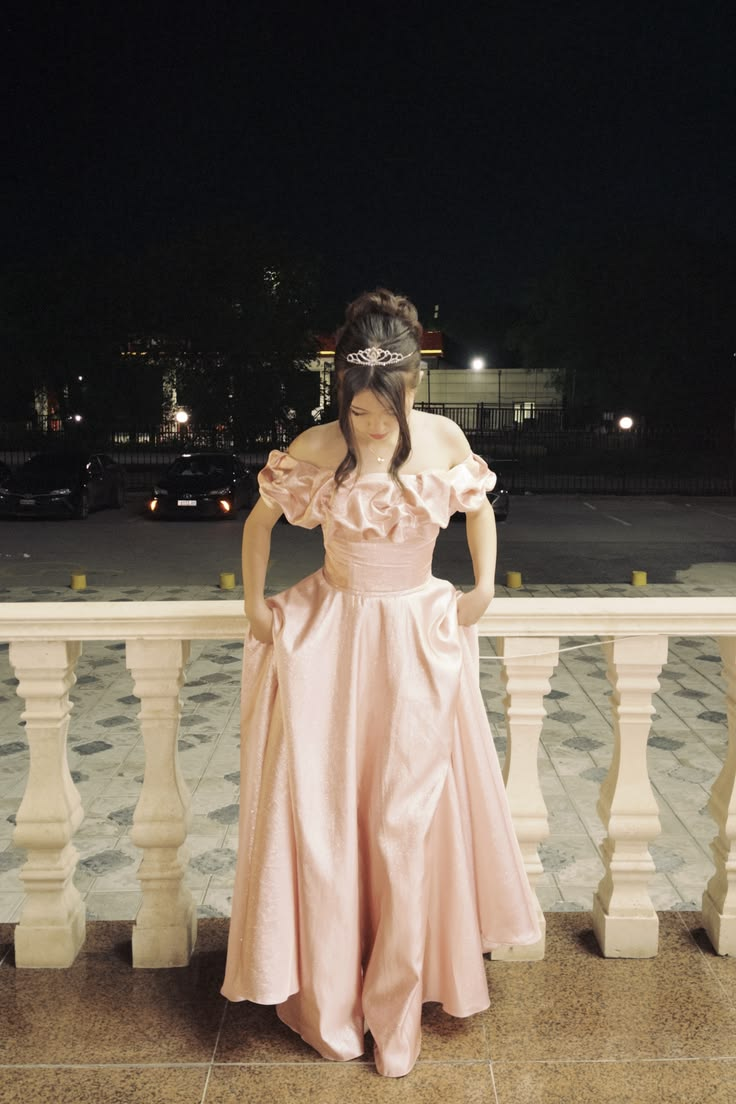Elegant Pink Satin Long Party Dress Off The Shoulder Long Birthday Prom Dress SP3706