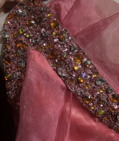 Pretty Peach Pink Satin Tulle Beaded Sheath Graduation Homecoming Dress,Formal 17th Birthday Outfits SP2896