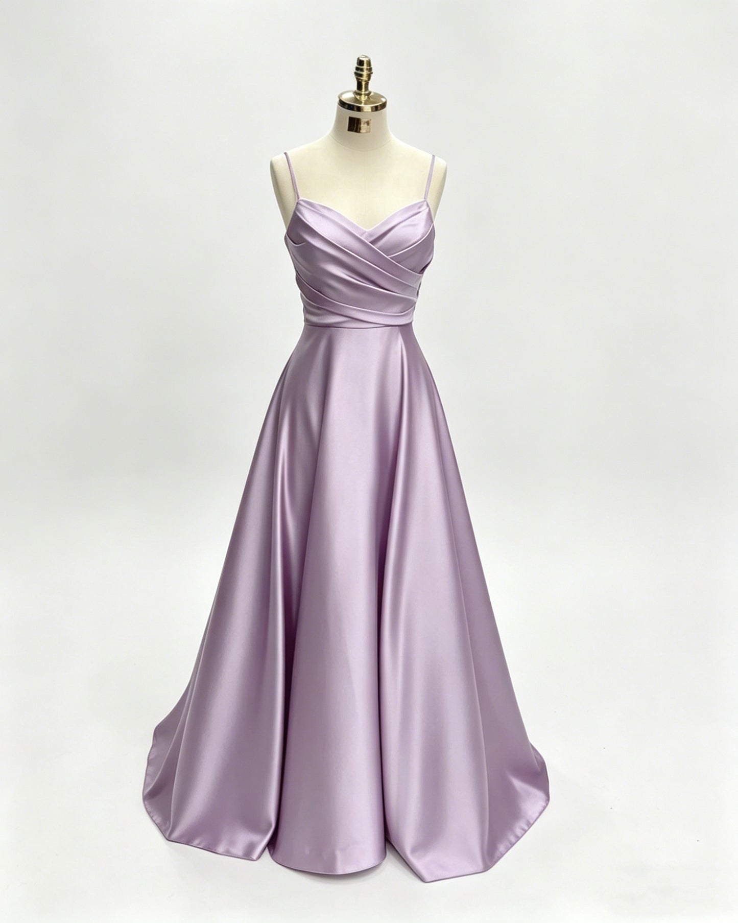 Green Women Satin Cheap Prom Dresses A Line Spaghetti Straps Long Girls Formal Evening Party Gowns Christmas Wears  Y4578