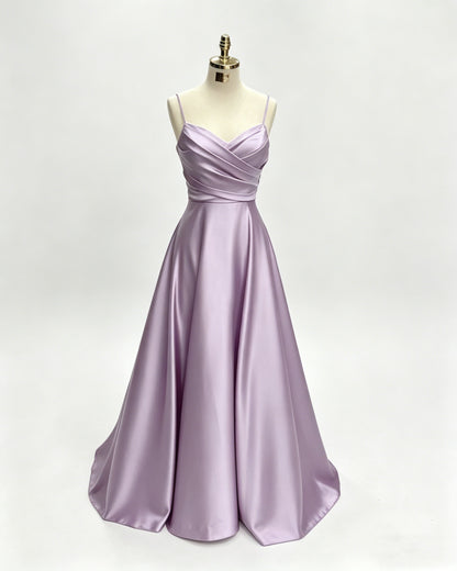 Green Women Satin Cheap Prom Dresses A Line Spaghetti Straps Long Girls Formal Evening Party Gowns Christmas Wears  Y4578