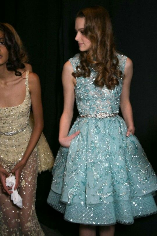 Sparkly Blue Tulle Sequin Beaded A Line Short Homecoming Dress Cocktail Dress SP3442