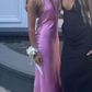 Classy Pink Halter Neckline Prom Dress,Formal Gown Y7170