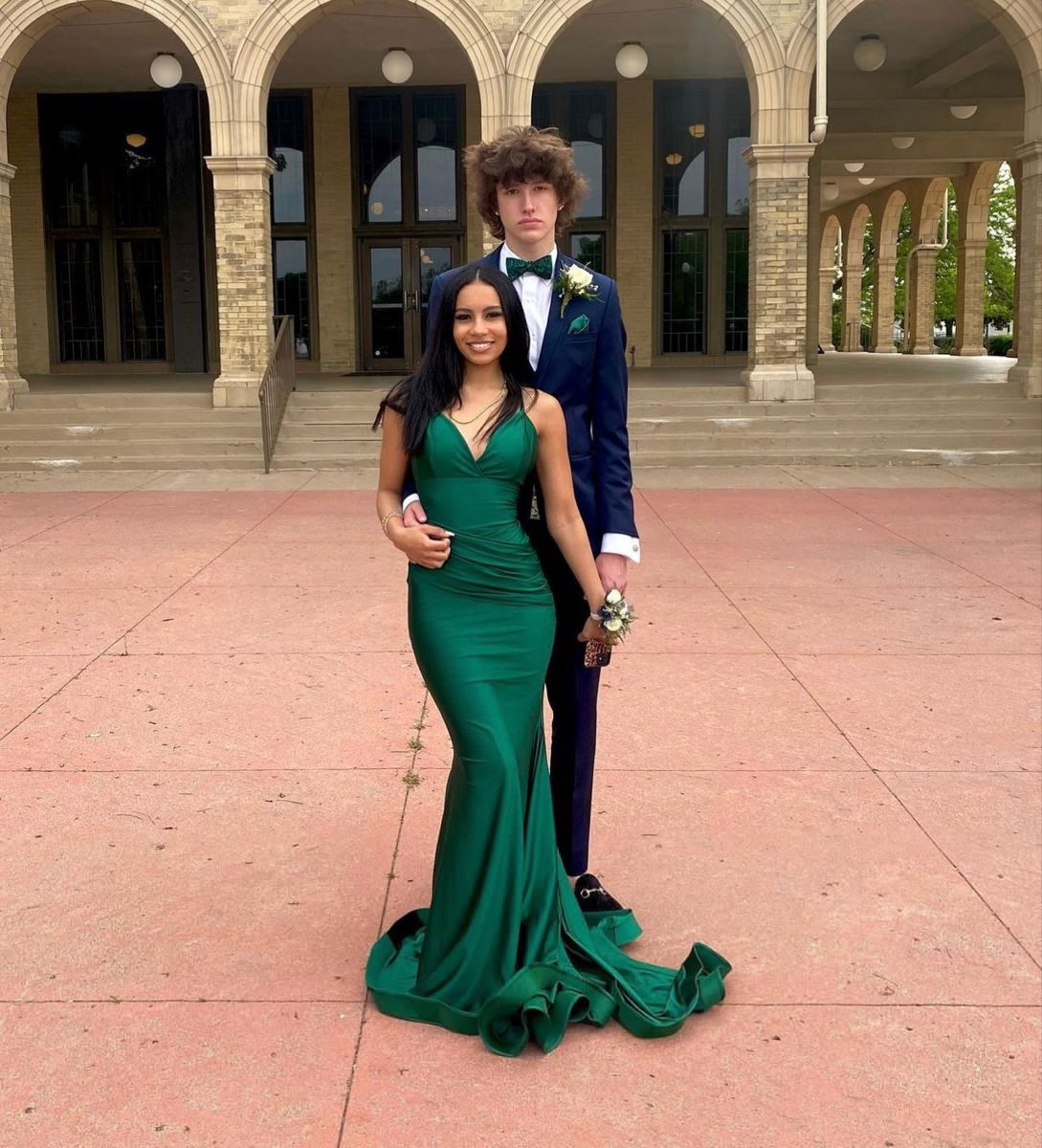 Green Mermaid Sleeveless Prom Dress,Green Formal Gown Y6107