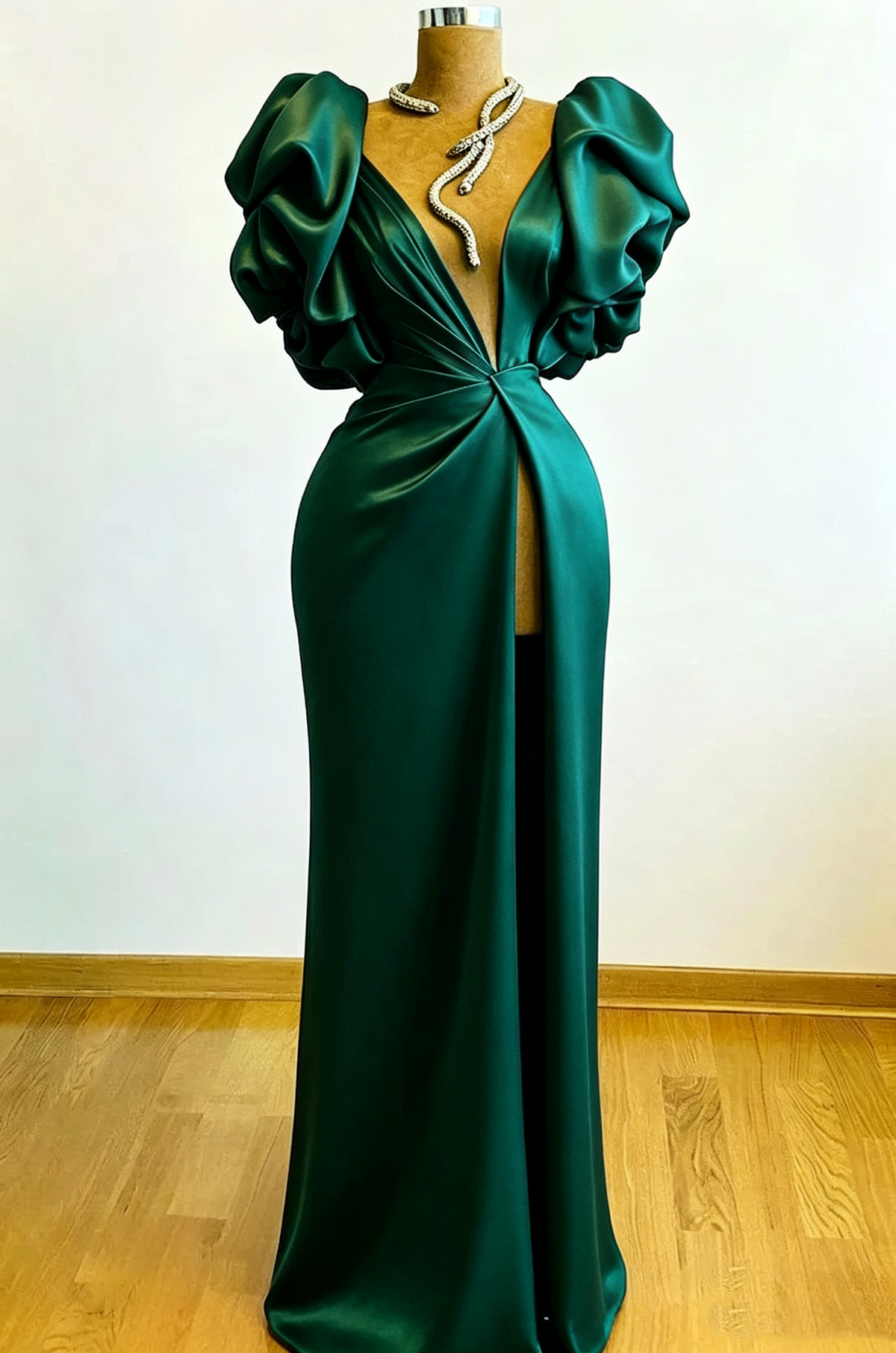 High Split Mermaid Long Evening Dress Hot Pink African Party Dress Y1900
