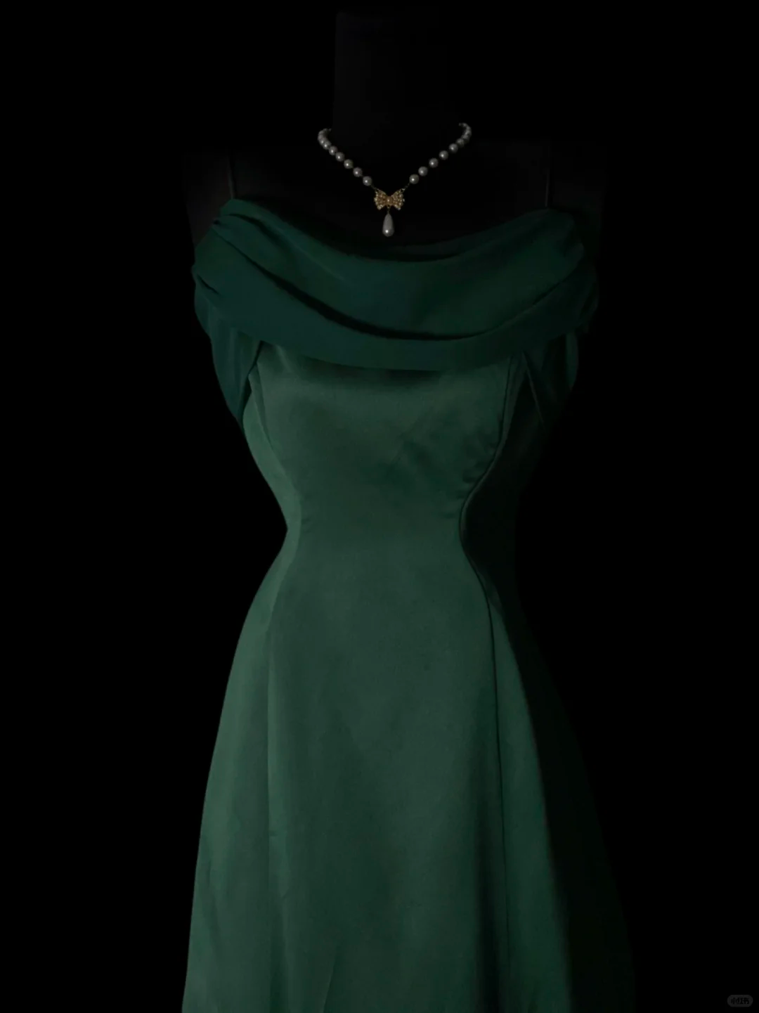 Elegant Emerald Green Satin Mermaid Long Party Dress Formal Long Birthday Prom Gown SP4071