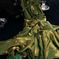 Vintage Green Tiered Flounce Long Prom Dress Party Evening Gown Y7548