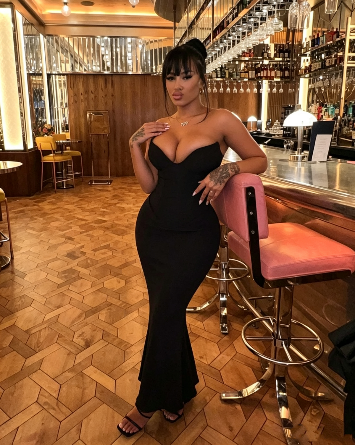 Classy Black Sheath Evening Dress,Slim Prom Gown Y4242