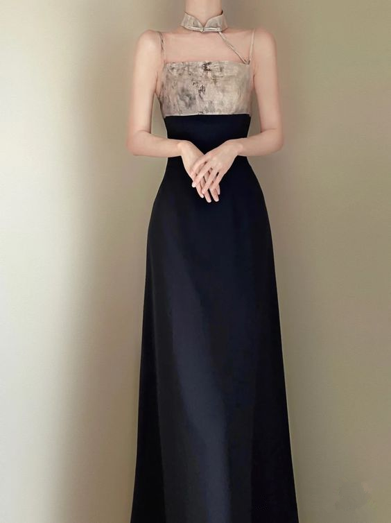 Classy A-line Sleeveless Long Prom Dress,Party Gown Y6907