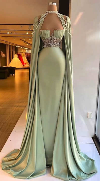 Elegant Long Mermaid Prom Dresses, Unique Prom Dress S26192
