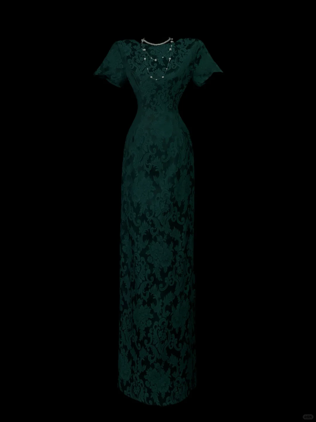 Vintage Green Lace Sheath Long Party Dress Birthday Evening Dress SP4048