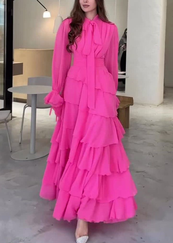 Fashion Chiffon Layered Ruffled  Long Prom Dress Elegant Party Evening Dress Y7617