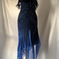 Luxurious Navy Blue Chiffon Beaded Evening Dress Formal Party Prom Dress Y7529