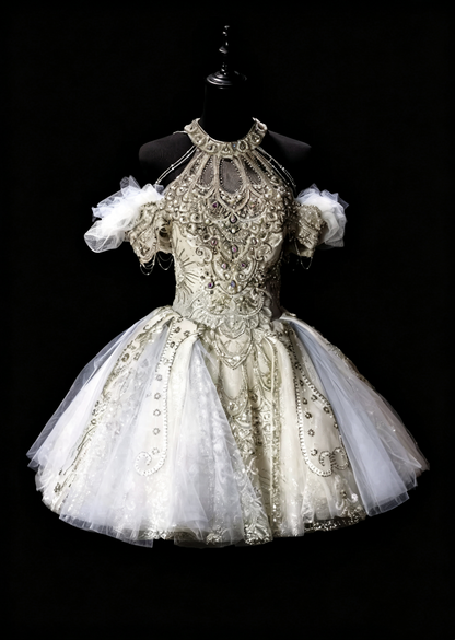 Vintage Halter Tulle Beaded A Line Short Graduation Homecoming Dress,Off The Shoulder Mini Prom Dress SP3174