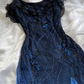 Luxurious Navy Blue Chiffon Beaded Evening Dress Formal Party Prom Dress Y7529