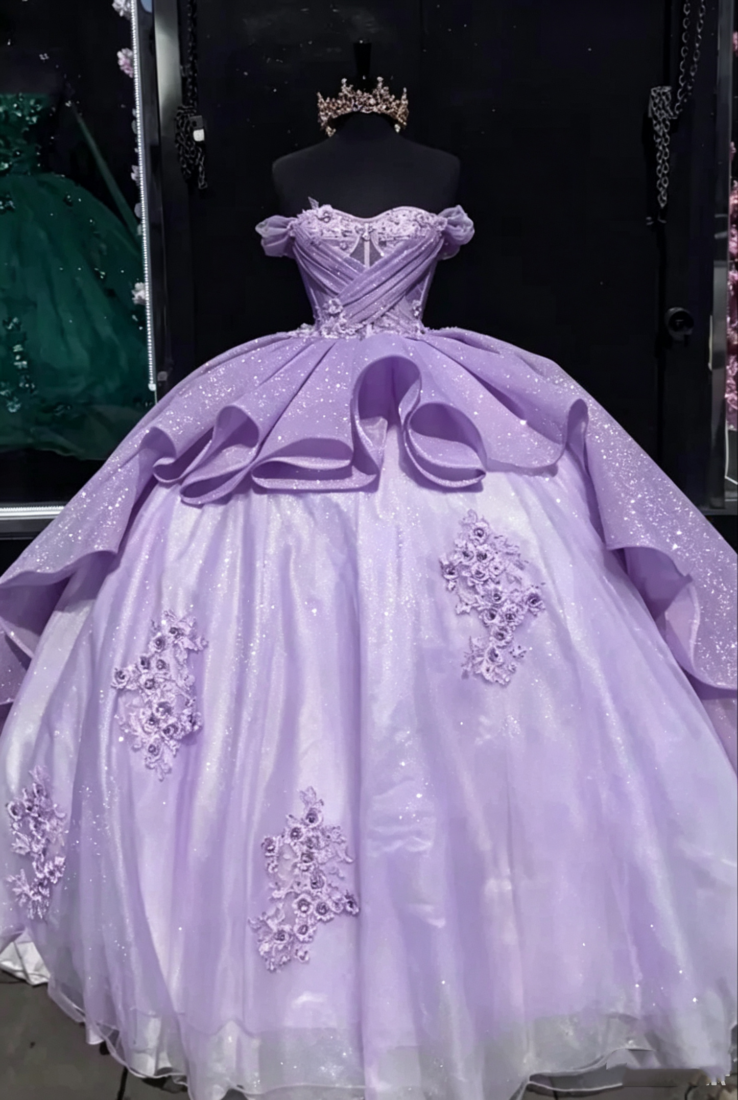 Luxury Quinceanera Dresses Applique Corset Ball Gown Prom Sweet 16 Dress Y4144