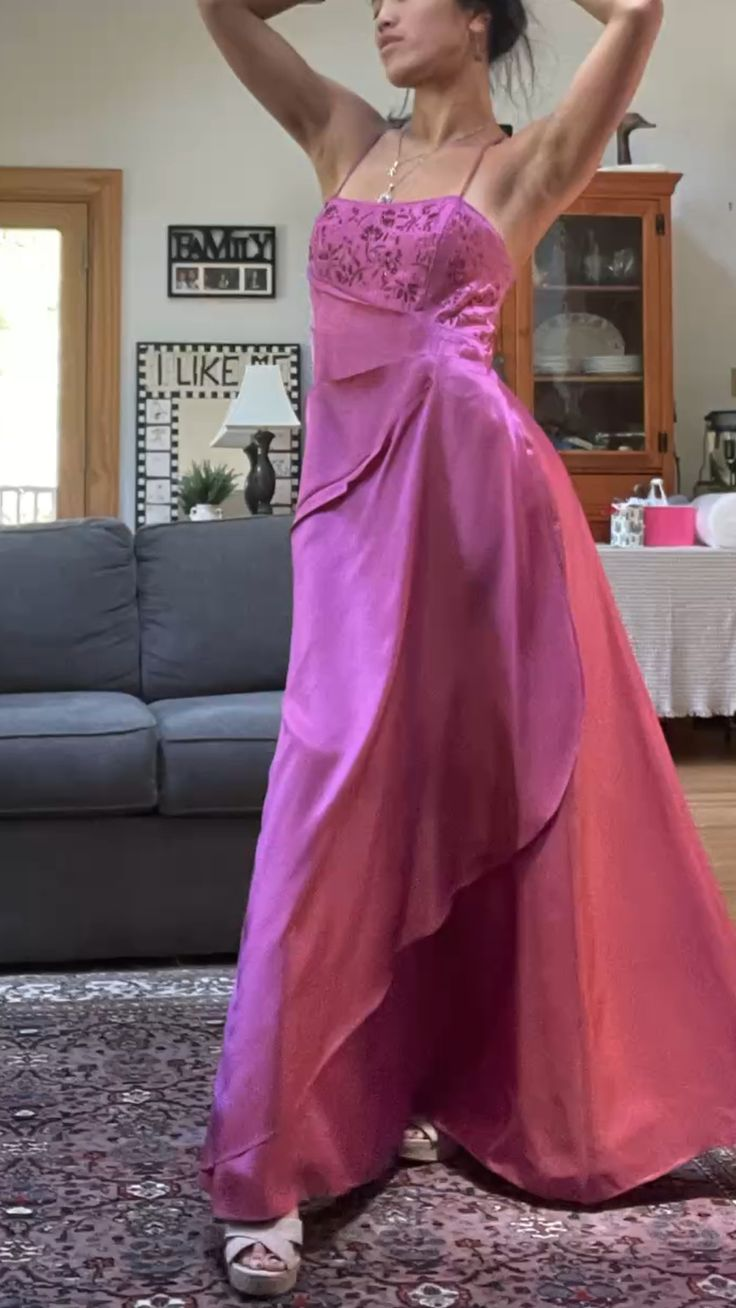 Gorgeous Pink A Line Beaded Prom Dress Long Evening Gown Y7532