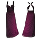 Ombre Grape Purple Chiffon Backless Evening Dress Long Party Prom Gown Y7482