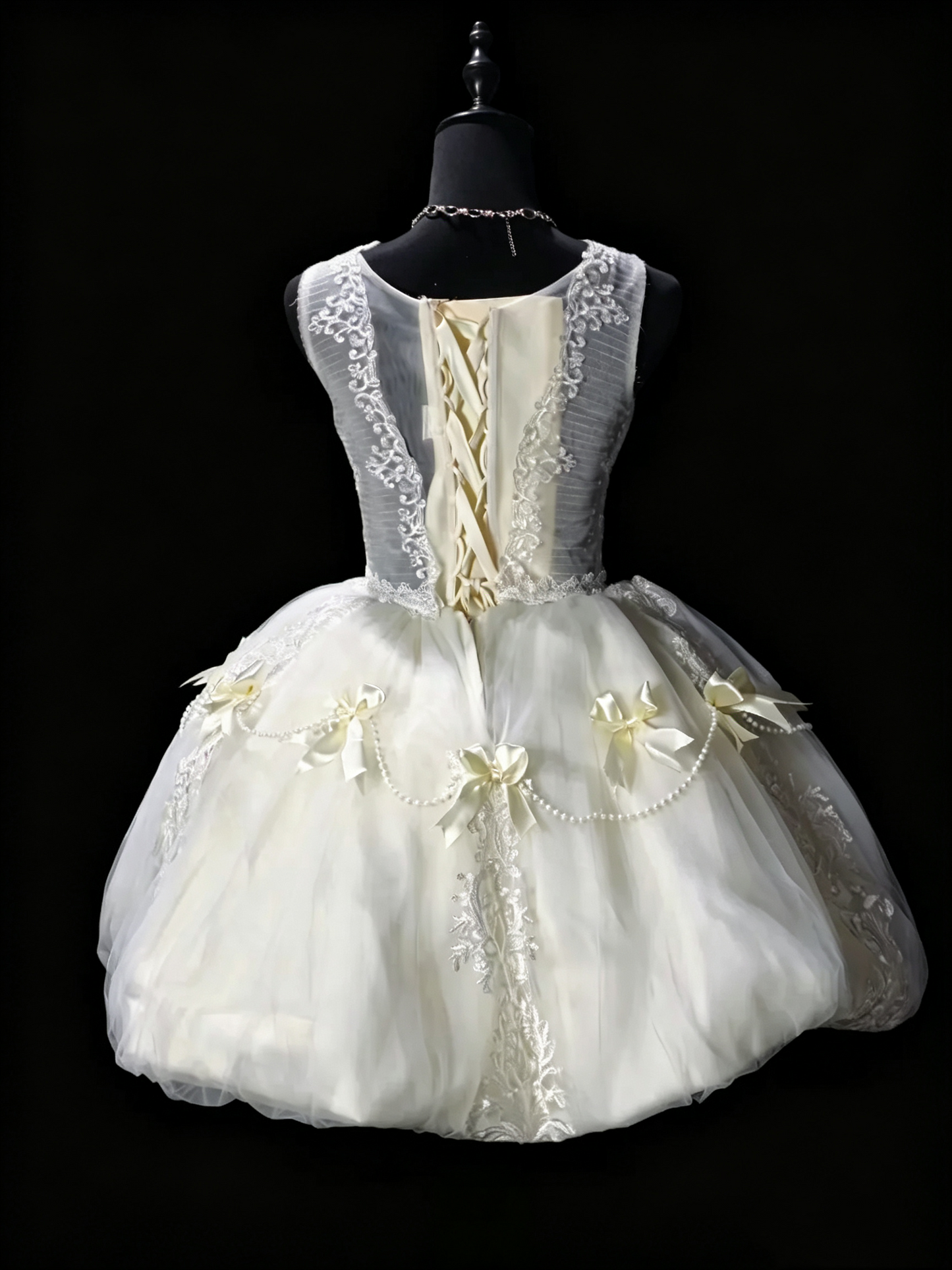 Pretty Off White Tulle Appliques Bow A Line Short 6th Grade Homecoming Dress,Formal 16th Birthday Outfits SP3183
