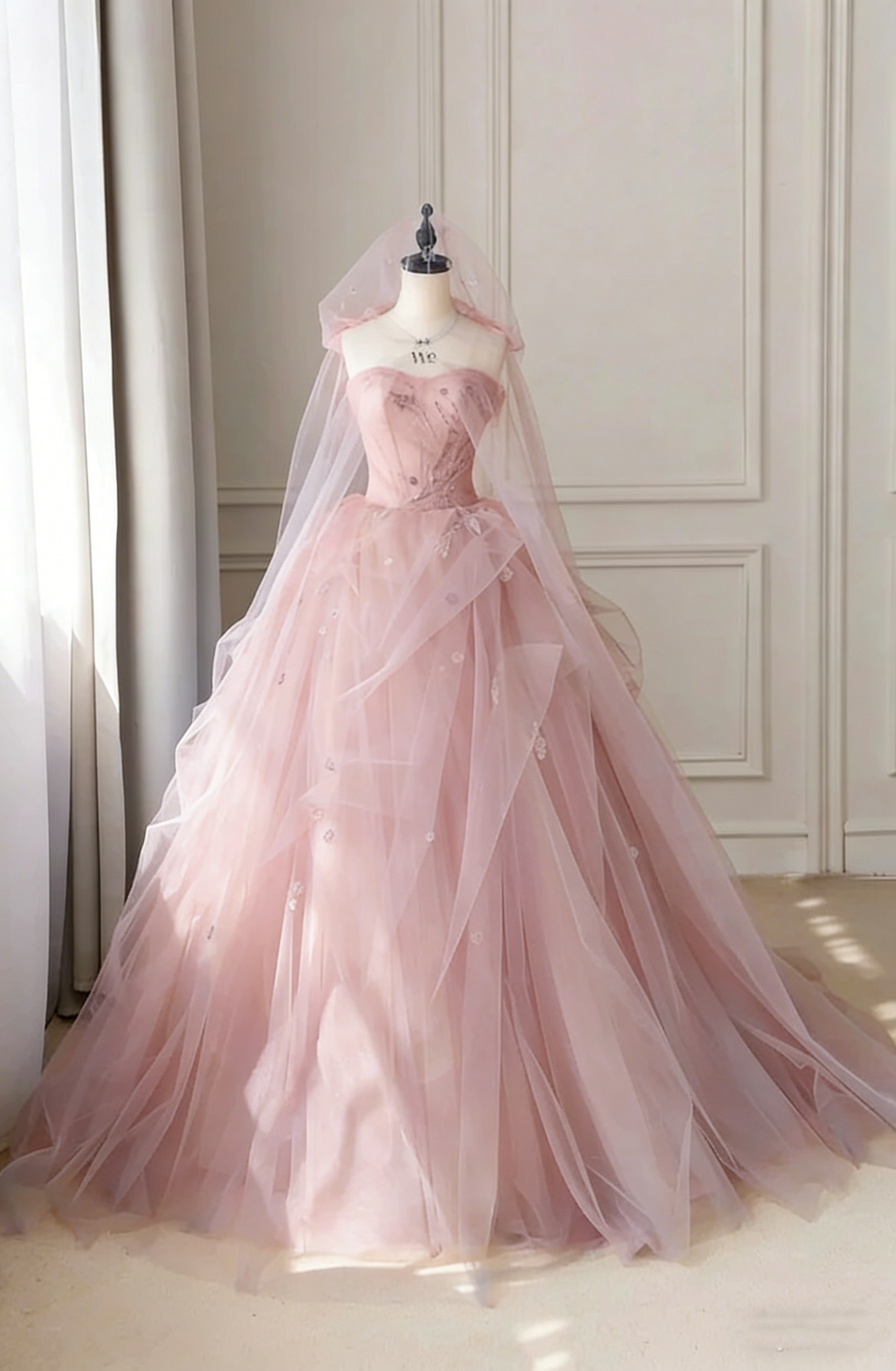 Fantasy Blue Tulle Ball Gown,Blue Sweet 16 Dress,Fairy Dress  Y2398