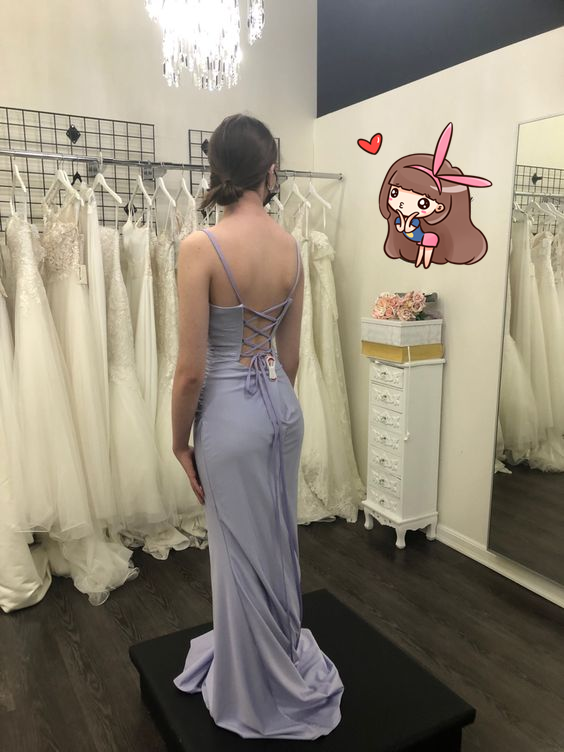 Elegant Mermaid Lace-up Back Prom Dress with Train Y3075