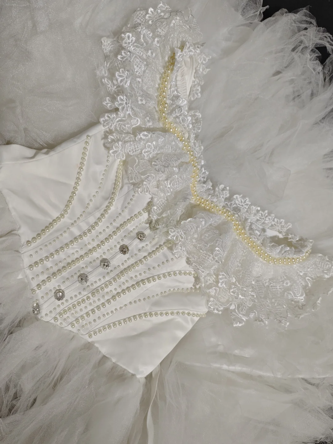 Elegant Off The Shoulder Lace Tulle Pearls Beaded Short Birthday Dress,White Mini Homecoming Dress SP2715