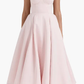 Elegant Spaghetti Straps Pink Satin A Line Long Party Prom Dress With Pockets  Y7501