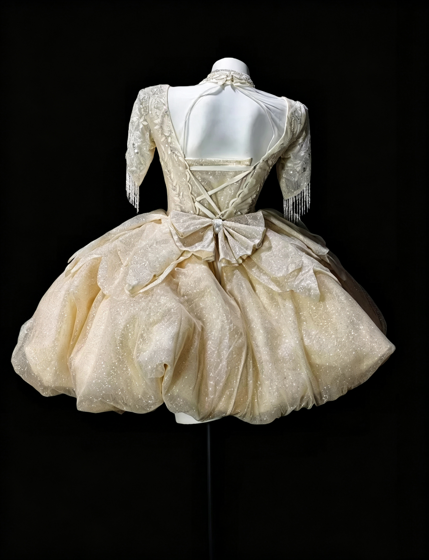 Glitter Light Champagne Tulle Sequin Beaded A Line Short 7th Grade Homecoming Dress,Short Prom Dress SP3184