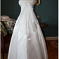 Elegant White Satin Spaghetti Straps Prom Dress Fairy A Line Princess Dress Evening Gown Y7556