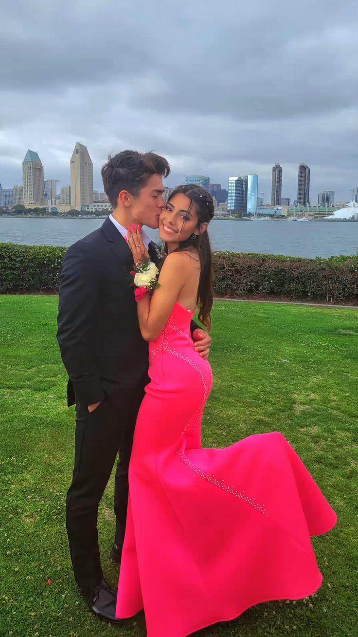 Elegant Hot Pink Mermaid Prom Dress,Chic Evening Dress  Y5415