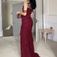 Sexy Slit Mermiad Prom Dress Long Chiffon Evening Dress Party Gown Y7547