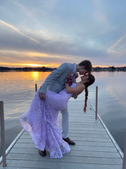 Elegant Purple Mermaid Prom Dress,Purple Evening Dress Y6725