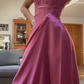 Gorgeous Pink A Line Beaded Prom Dress Long Evening Gown Y7532