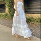 White Strapless Long Prom Dress,Summer Maxi Dress  Y5982