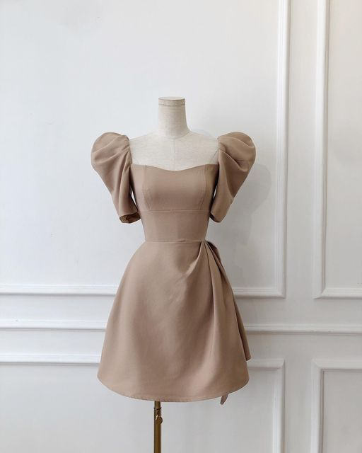 Retro Style White Homecoming Dress,White Party Dress ,Y2433