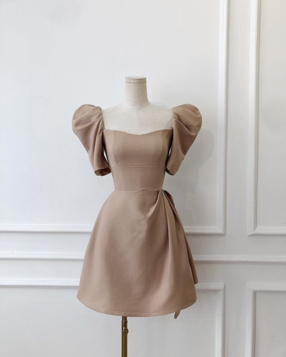 Retro Style White Homecoming Dress,White Party Dress ,Y2433