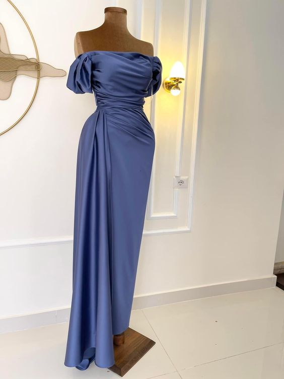 Classy Off The Shoulder Sheath Evening Dress,Reception Dress Y7324