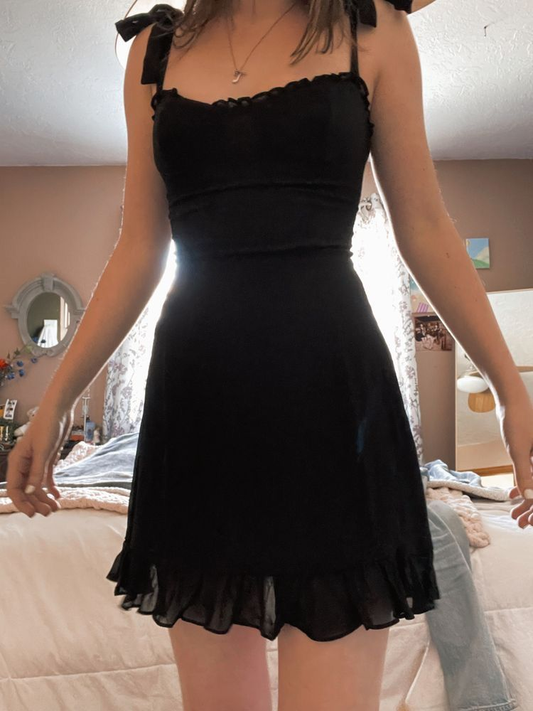 Cute Black Chiffon Sheath Short Party Dress Formal Homecoming Dress SP205