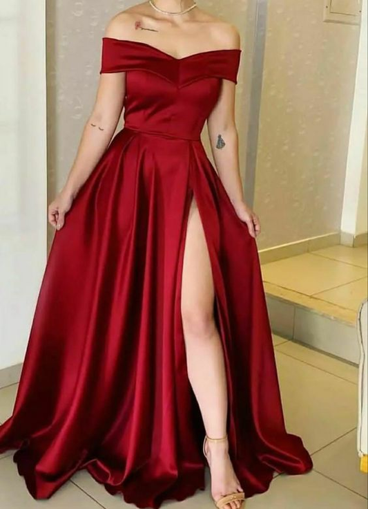 Off The Shoulder Long Women Formal Prom Dress Y5796