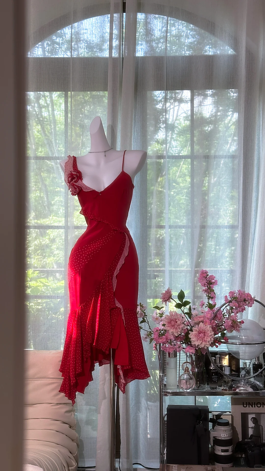 Sexy Red V Neck Ruffles Short Homecoming Dress 15th Birthday Outfits SP2188